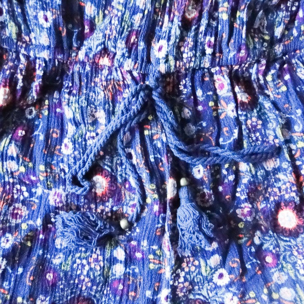 Navy Patterned Romper - Picture 2 of 4